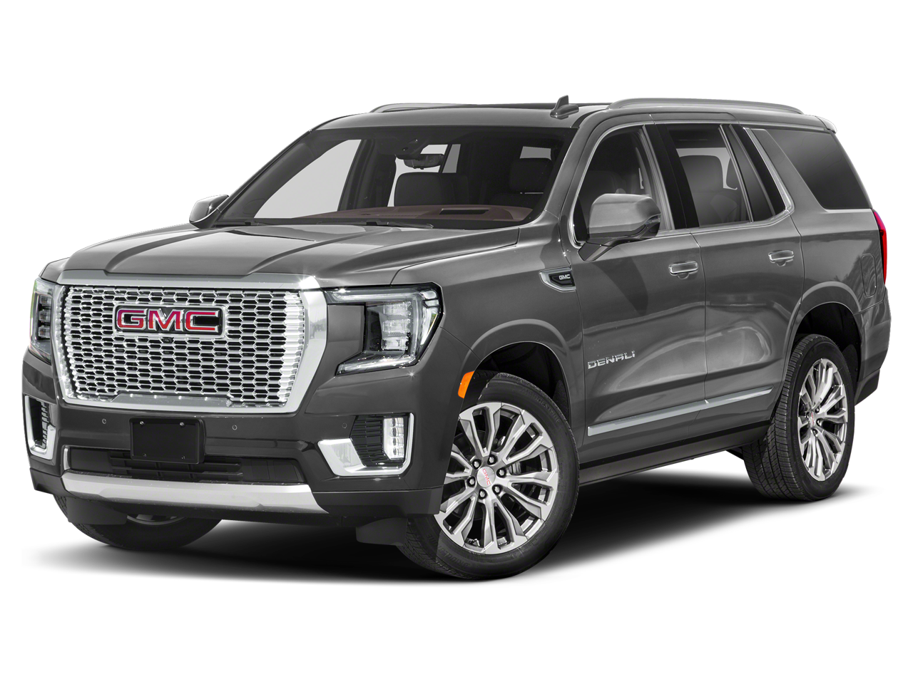 2022 GMC Yukon Denali in Onyx Black — front three-quarter view