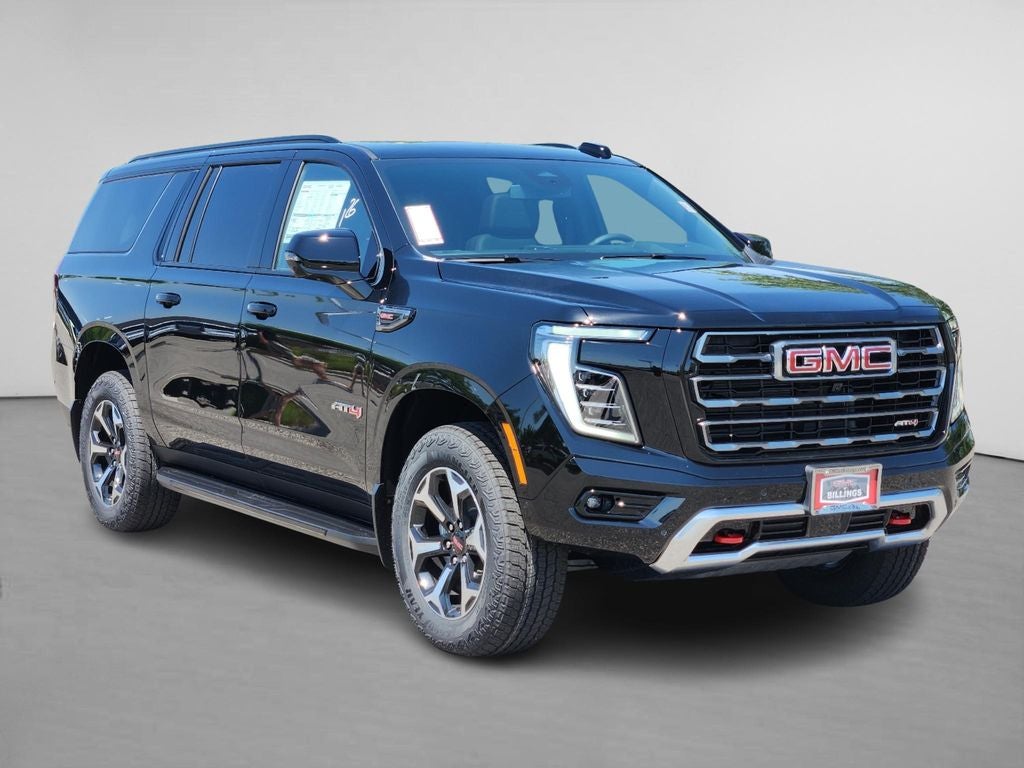 2026 GMC Yukon XL AT4 in Onyx Black — front three-quarter view