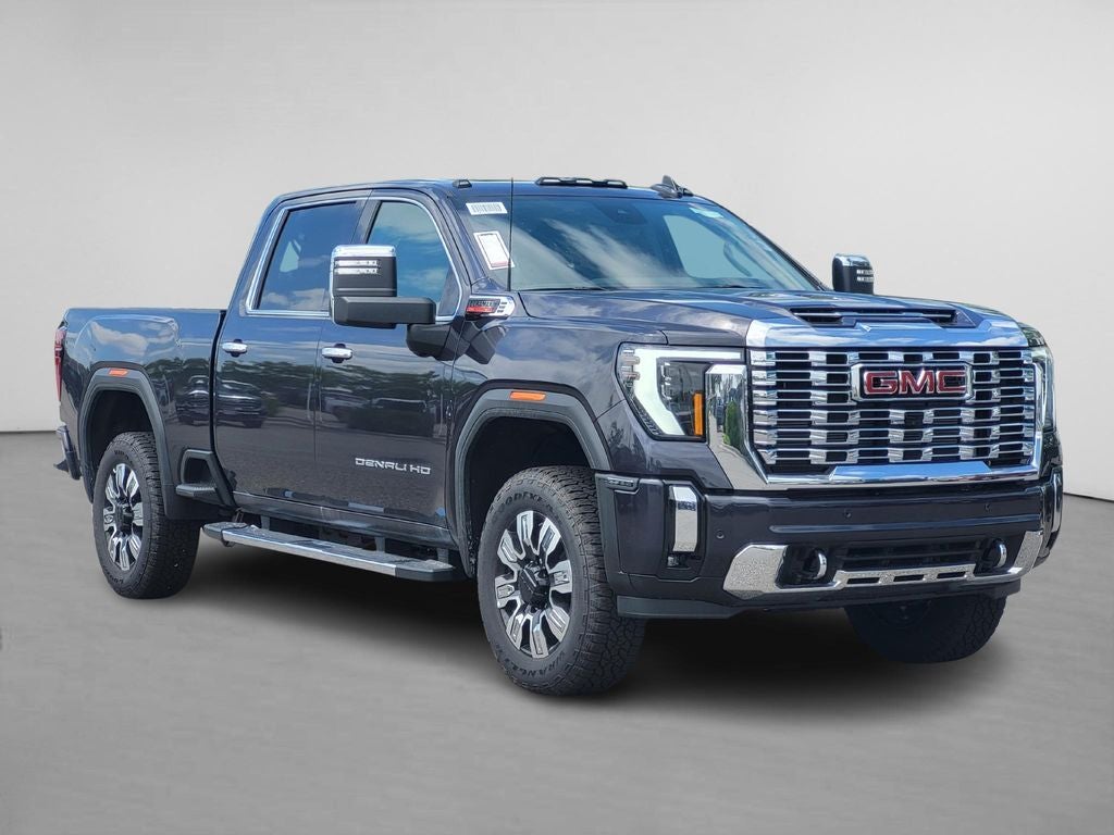 2025 GMC Sierra 2500 HD Denali in Titanium Rush Metallic — front three-quarter view