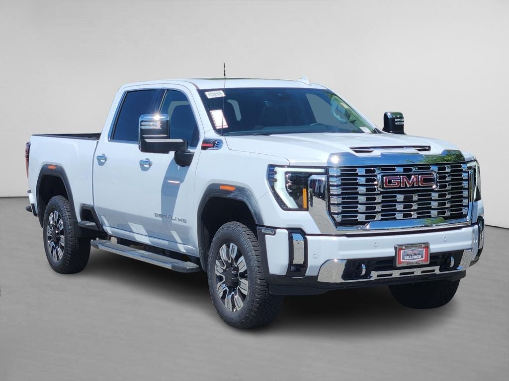 2026 GMC Sierra 2500 HD Denali in Glacier White Tricoat — front three-quarter view