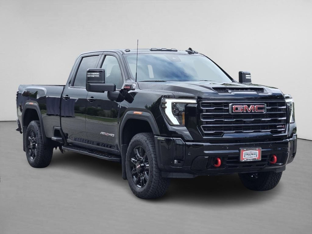2025 GMC Sierra 3500 HD AT4 in Onyx Black — front three-quarter view