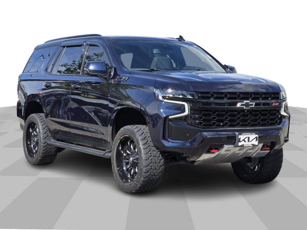 2023 Chevrolet Tahoe Z71 in Midnight Blue Metallic — front three-quarter view