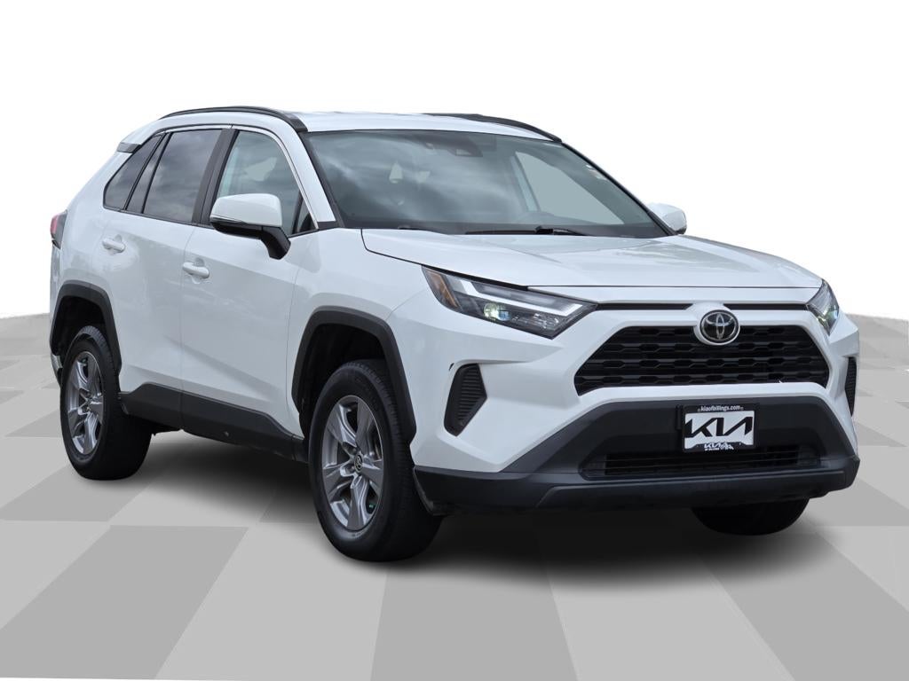 2022 Toyota RAV4 XLE in White — front three-quarter view