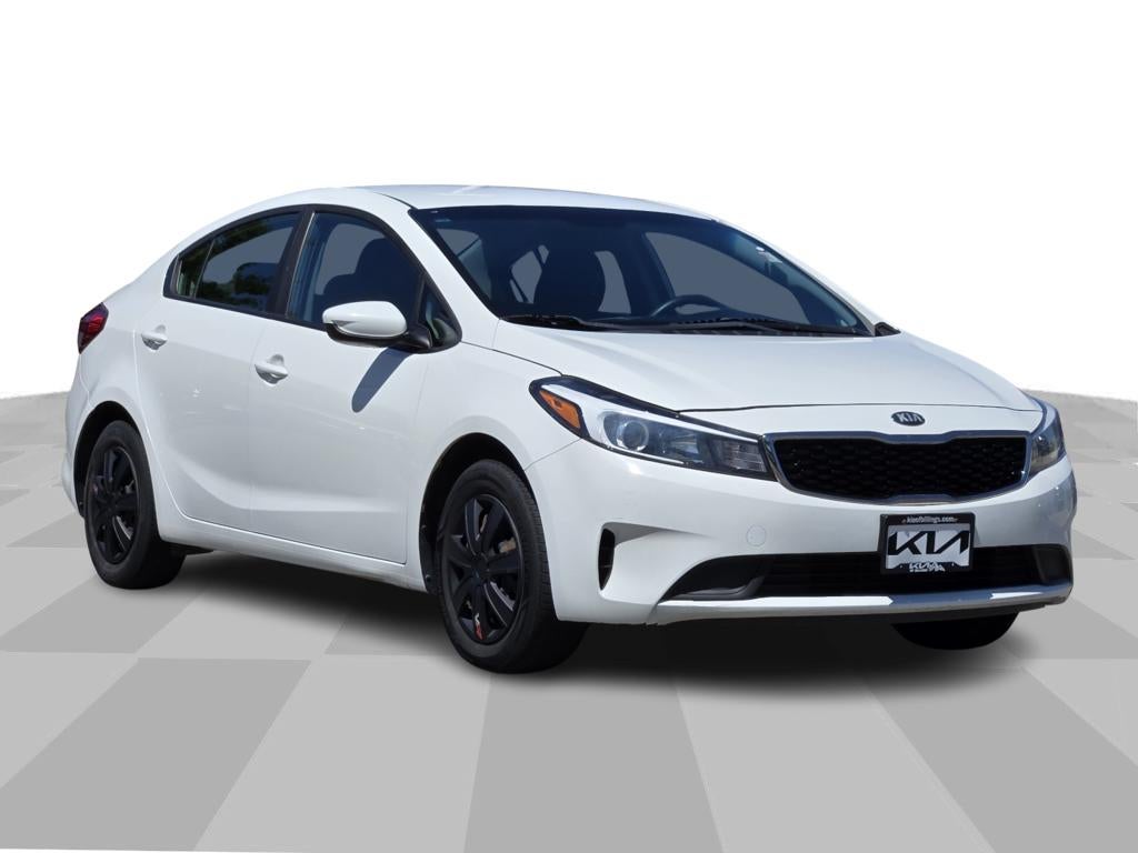 2018 Kia Forte LX in Clear White — front three-quarter view